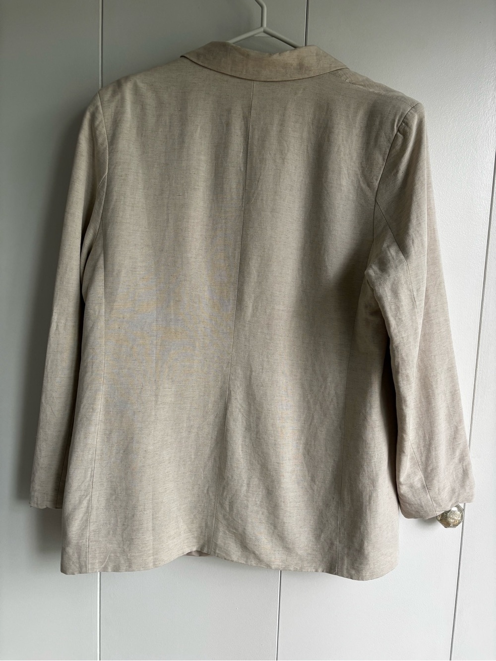 H&M Light Beige Oversized Linen-Blend Blazer - Picture 2 of 13